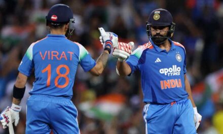 রোহিতের সেঞ্চুরি ও কোহলির ফিফটিতে স্বস্তির জয় ভারতের