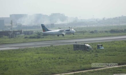 শাহজালালে আগুন: ২০ ঘণ্টা পরও উড়ছে ধোঁয়া