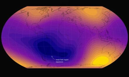 দুর্বল হচ্ছে পৃথিবীর চৌম্বক ক্ষেত্রে আটলান্টিকের উপরের অংশ